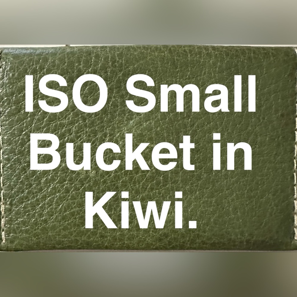 ISO Portland Leather Small Bucket in the color Kiwi